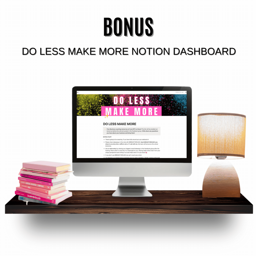 Do Less, Make More: Profit Hacking Workshop Replay