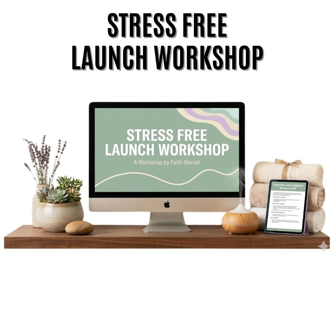 STRESS FREE LAUNCH WORKSHOP Because overwhelm is optional — and your biggest launch might happen while you&